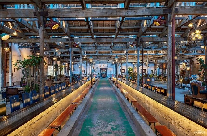 조양방직 공장을 카페로 리모델링한 '신문리 미술관' 전경. [사진=인천시 블로그]