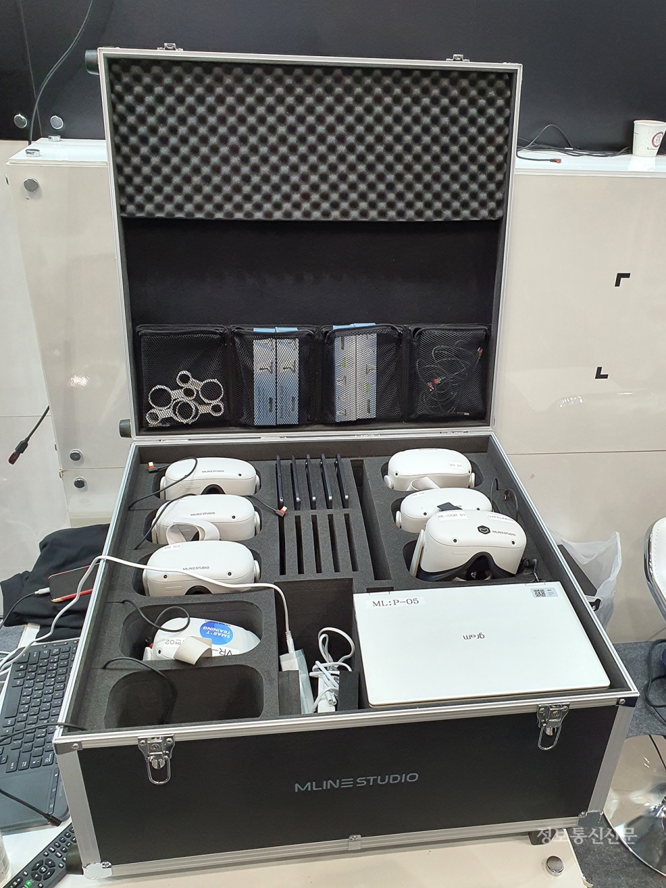 엠라인스튜디오가 포터블 VR 안전교육 솔루션을 출품했다.