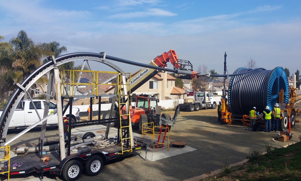 대한전선이 미국에서 초고압 케이블을 포설하고 있다. [사진=대한전선]