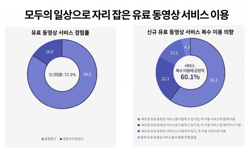 유료 동영상 서비스 경험률. [출처=나스미디어]