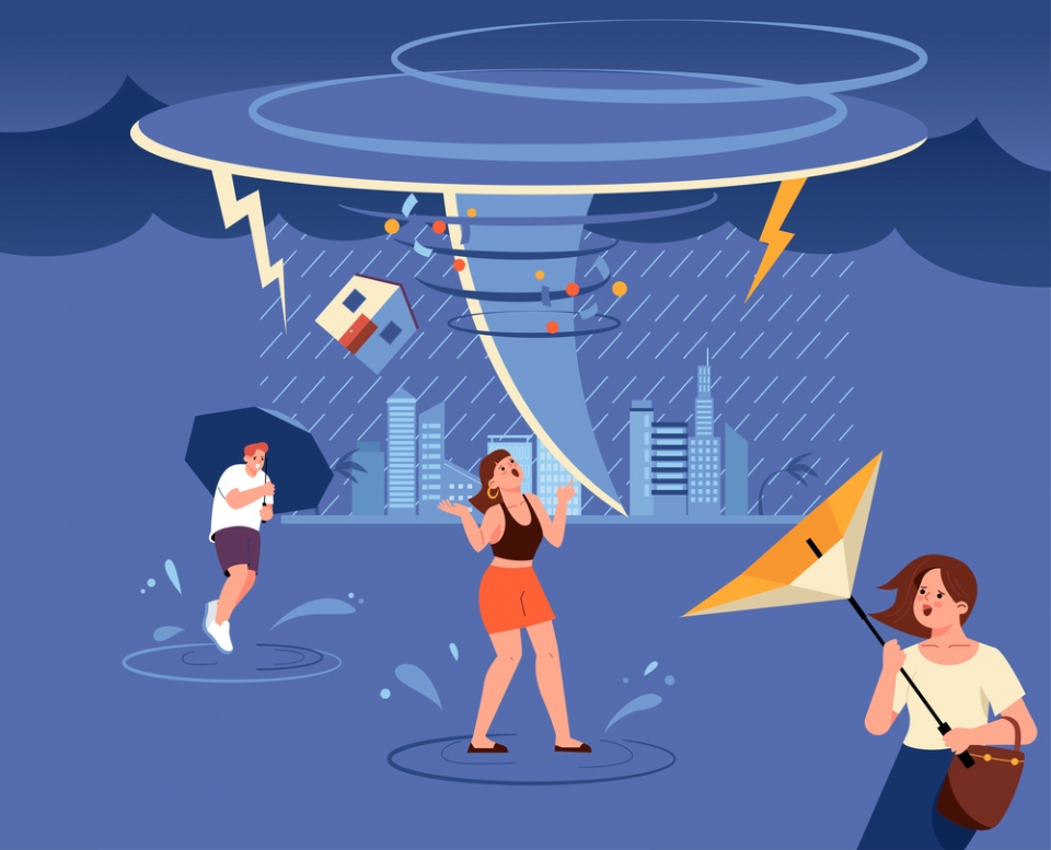 과기정통부가 태풍 힌남노와 관련해 통신방송업계의 사명감 있는 대비를 당부했다. [사진=클립아트코리아]