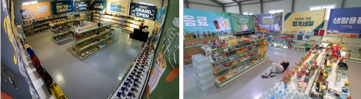편의점 형태 무인매장 세트장 전경 및 이상행위 촬영 사진. [사진=마크애니]