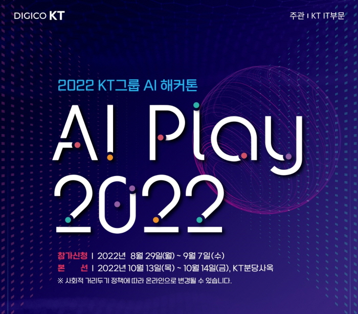 AI PLAY 2022 포스터. [사진=KT]