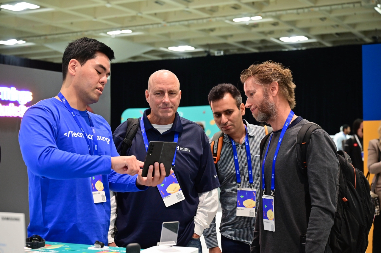 현지시간 12일 미국 샌프란시스코 모스콘 센터에서 열린 SDC22의 전시부스 모습. [사진=삼성전자]