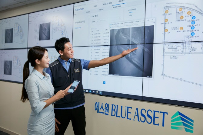 블루스캔을 통해 모니터링하는 모습. [사진=에스원]