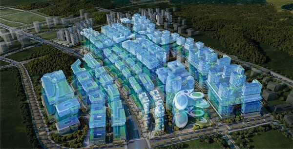 디지털트윈으로 구현한 세종 스마트시티. [자료=이에이트]