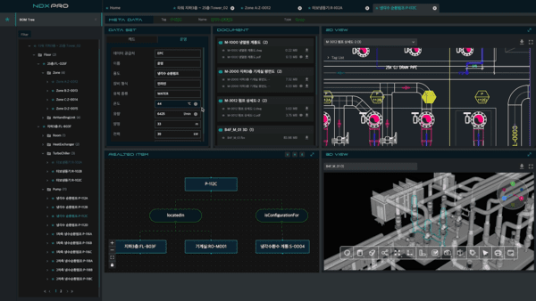 온톨로지 기반 디지털트윈 플랫폼 NDX PRO 화면 갈무리. [사진=이에이트]