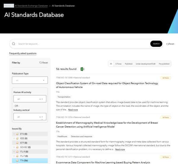 TTA, 국내 AI 표준 56건 ITU DB 등재