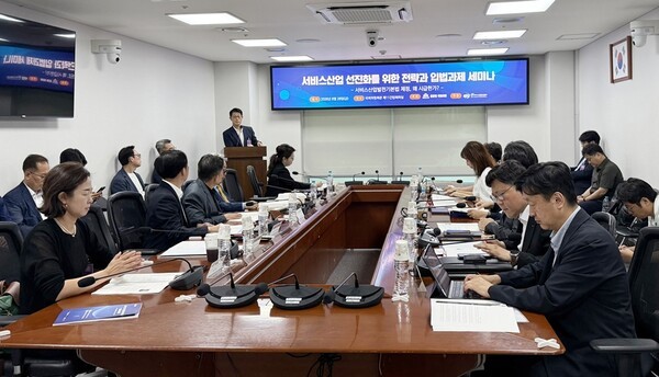 28일 열린 ‘서비스산업 선진화를 위한 전략과 입법과제 세미나’.  [사진=한국서비스산업총연합회]